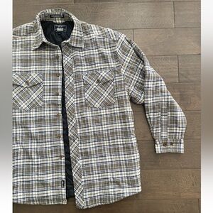 Levi Strauss & Co Levi’s Jacket Mens Large Plaid Quilted Lined Flannel Shacket